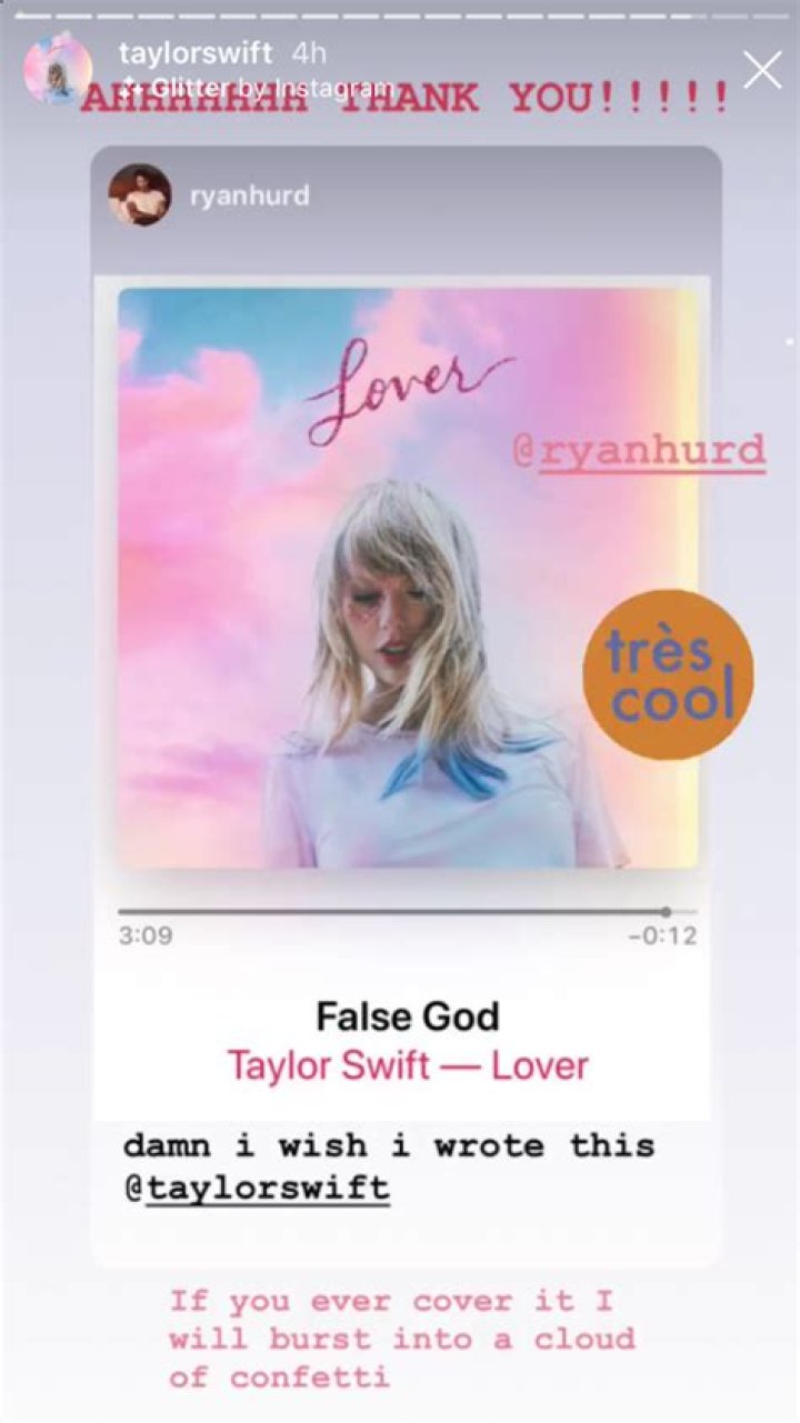 Taylor Swift Has Officially “Burst Into A Cloud of Confetti” After Watching Ryan Hurd’s Live Cover of ‘False God’ – Celeb Secrets